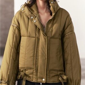 Brand new Zara quilted pocket jacket ZW collection